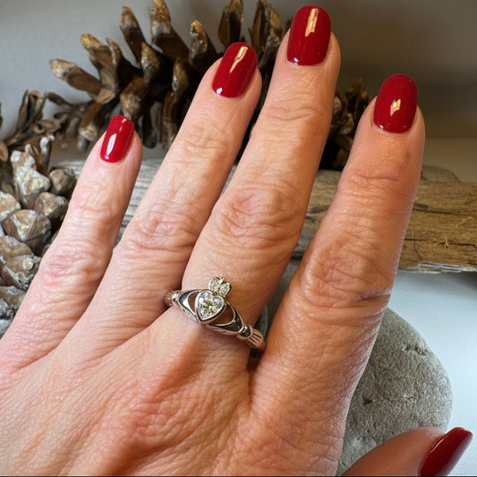 Debutante Irish Claddagh Ring in Sterling Silver