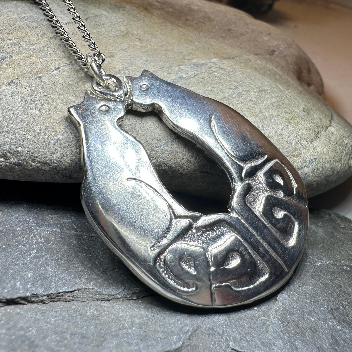 Celtic Cats Necklace - Handmade in Scotland — view 13