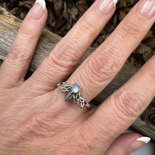 Tell the Bees Moonstone Ring — view 4
