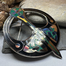 Load image into Gallery viewer, Enamel Celtic Trinity Knot Tara Brooch