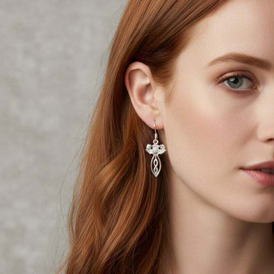 Branka Scottish Thistle Earrings in Sterling Silver