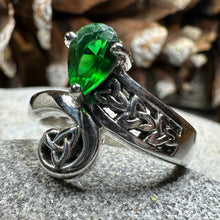 Load image into Gallery viewer, Emerald Dream Trinity Knot Ring