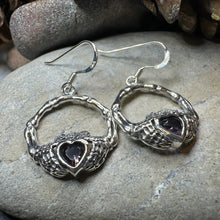 Load image into Gallery viewer, Gothic Claddagh Earrings
