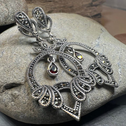 Load image into Gallery viewer, Antoinette Marcasite Earrings