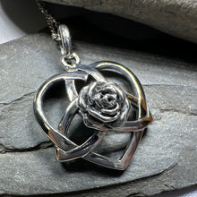 Load image into Gallery viewer, Celtic Rose Heart Necklace