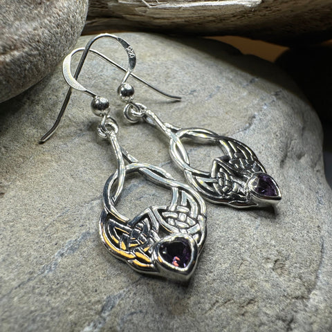 Load image into Gallery viewer, Heart Celtic Knot Earrings
