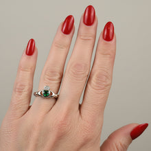 Load image into Gallery viewer, Emerald Meadow Irish Claddagh Ring