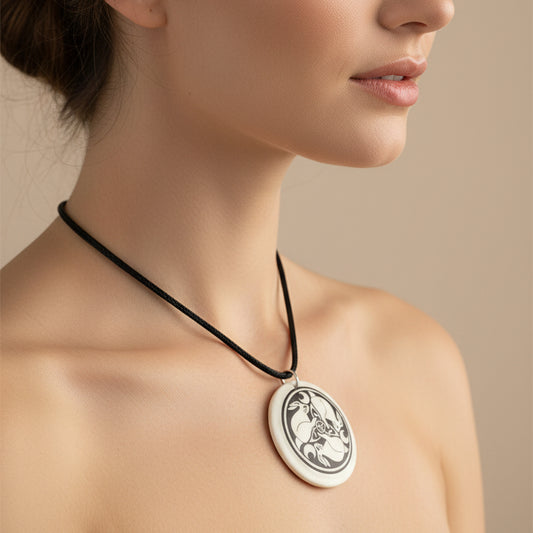 Artisan Celtic Leaping Hares Necklace - Handmade in the U.S.A.