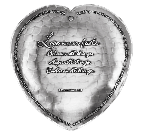 Load image into Gallery viewer, 1st Corinthians "Love Never Fails" Heart Dish