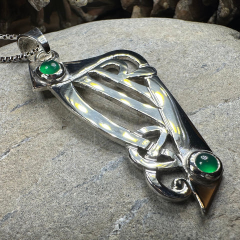 Load image into Gallery viewer, Artisan Large Irish Harp Necklace - Made in Ireland