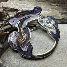 Load image into Gallery viewer, Enamel Celtic Dragon Brooch