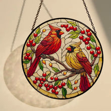 Load image into Gallery viewer, Always Near Cardinal Couple Suncatcher