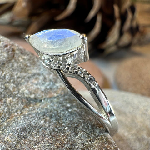 Load image into Gallery viewer, Winter Ice Moonstone Ring