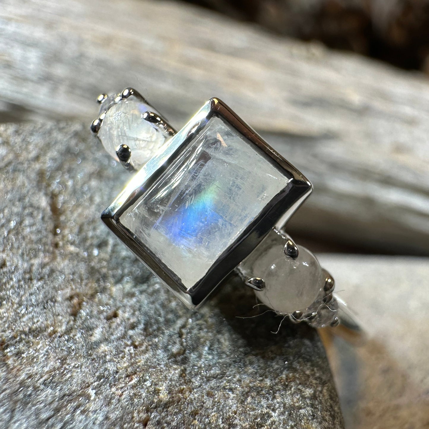 Anja Moonstone Ring in Sterling Silver — view 12