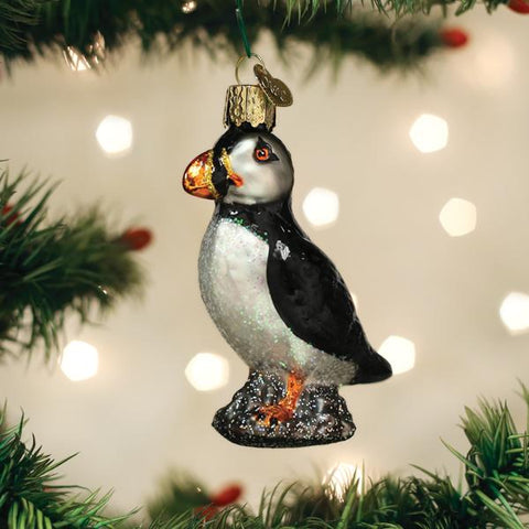 Load image into Gallery viewer, Old World Style Puffin Ornament