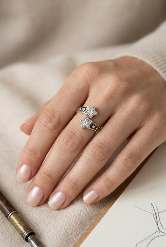 Double Shooting Stars Ring — view 3