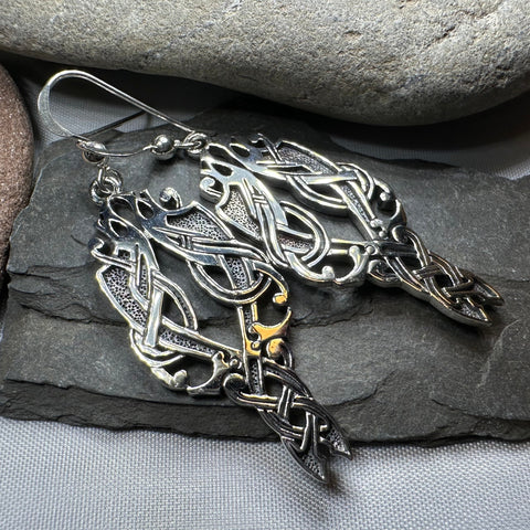 Load image into Gallery viewer, Unne Celtic Viking Earrings