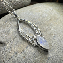 Load image into Gallery viewer, Moonstone Trinity Knot Necklace
