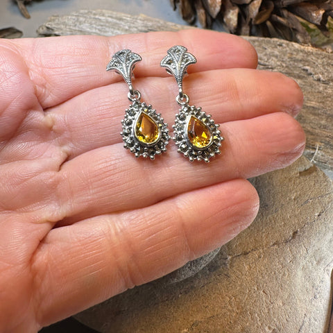 Load image into Gallery viewer, Coco Marcasite Earrings
