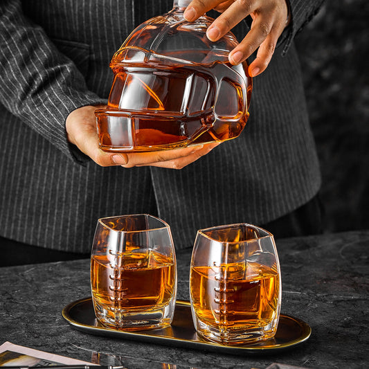 Football Whiskey Decanter & Glasses Gift Set