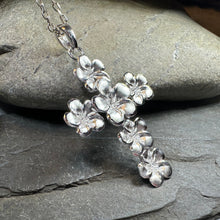 Load image into Gallery viewer, Plumeria Blossom Cross Necklace