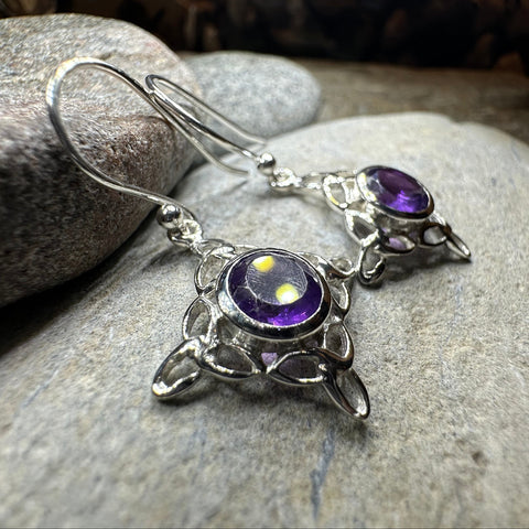 Load image into Gallery viewer, Annalise Gemstone Trinity Knot Earrings