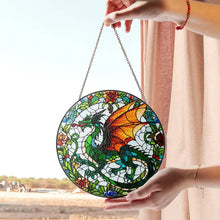 Load image into Gallery viewer, Medieval Dragon Stained Glass
