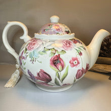 Load image into Gallery viewer, Tulips Fine China Teapot
