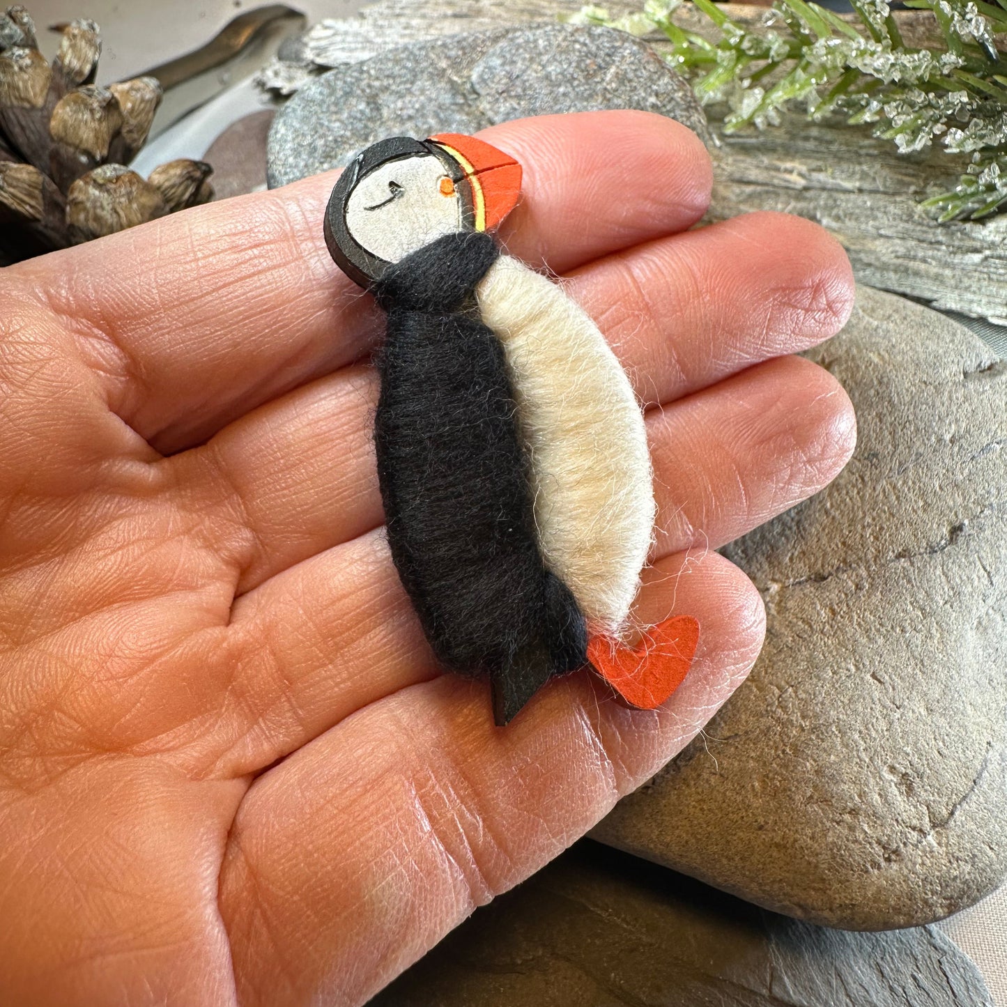 Scottish Puffin Scatter Pin - Handmade in Scotland