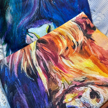 Load image into Gallery viewer, Handmade Highland Cow Lover Tea Towel Set