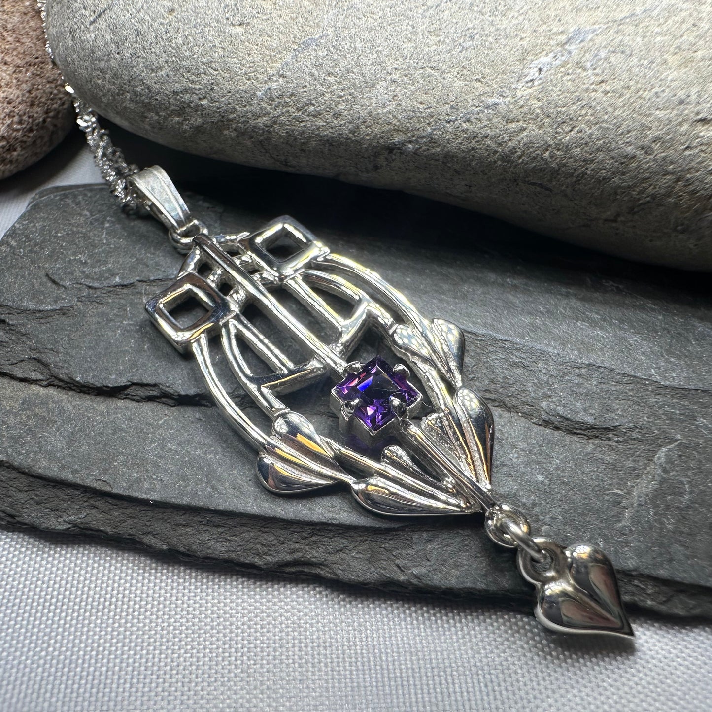Scottish Mackintosh Thistle Necklace - Handmade in Scotland — view 12