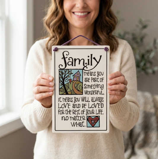 Loved No Matter Family Wall Art - Handmade in the U.S.A.