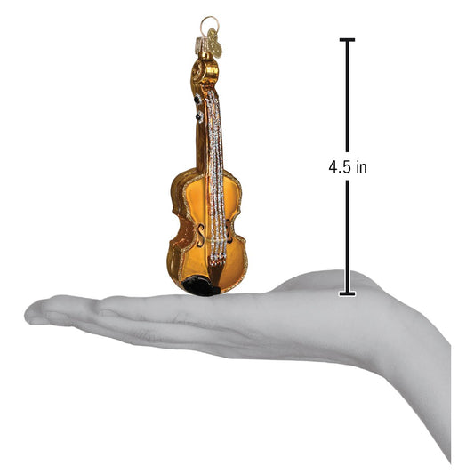 Violin Ornament - Handblown Glass