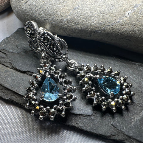 Load image into Gallery viewer, Bebe Marcasite Earrings