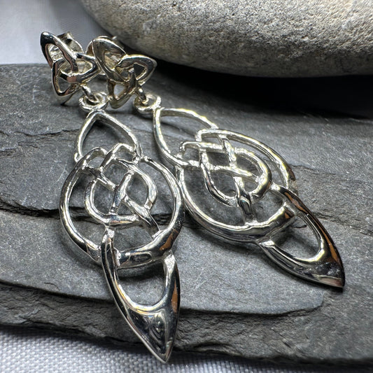 Alith Celtic Knot Earrings in Sterling Silver