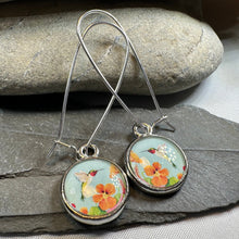 Load image into Gallery viewer, Busy Hummingbird Art Earrings