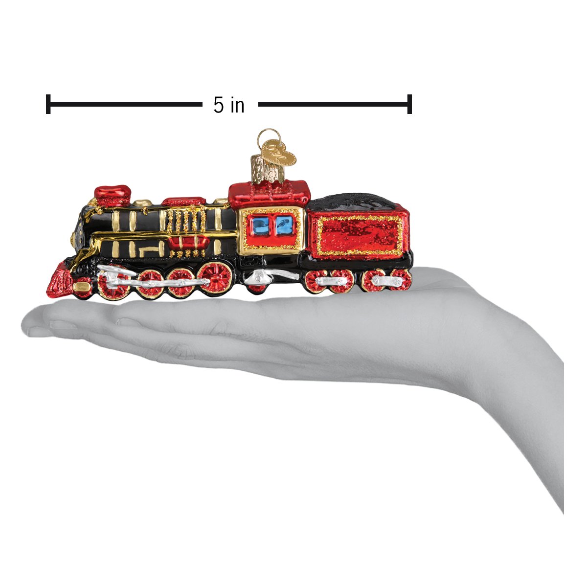 Old Fashioned Train Ornament - Handblown Glass