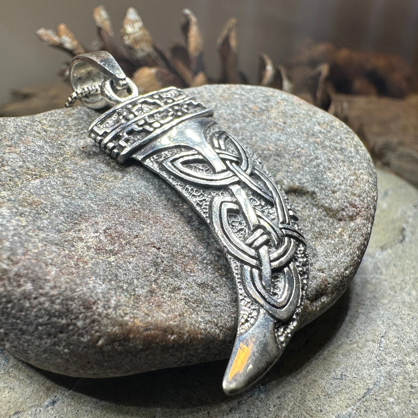 Celtic Wolf Claw Necklace — view 6