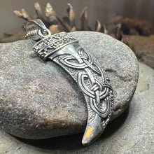 Load image into Gallery viewer, Celtic Wolf Claw Necklace