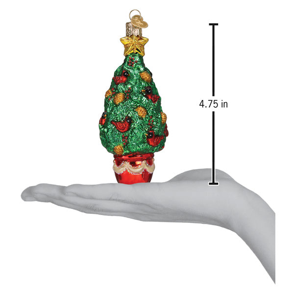 Cardinal Christmas Tree Ornament - Handblown Glass