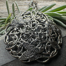 Load image into Gallery viewer, Pictish Triple Celtic Raven Necklace