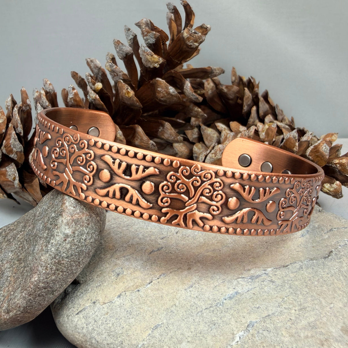 Tribal Tree of Life Copper Cuff Bracelet