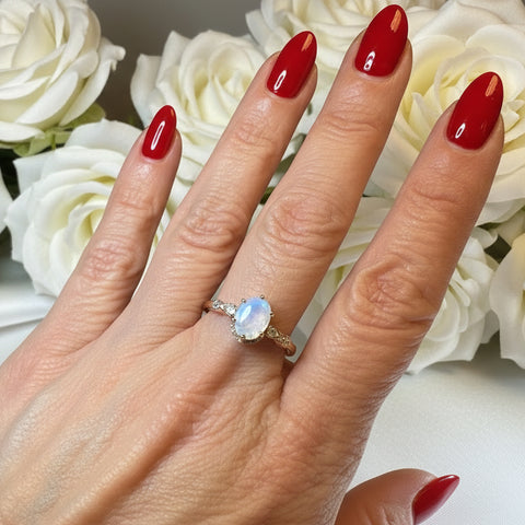 Load image into Gallery viewer, Diana Moonstone Promise Ring
