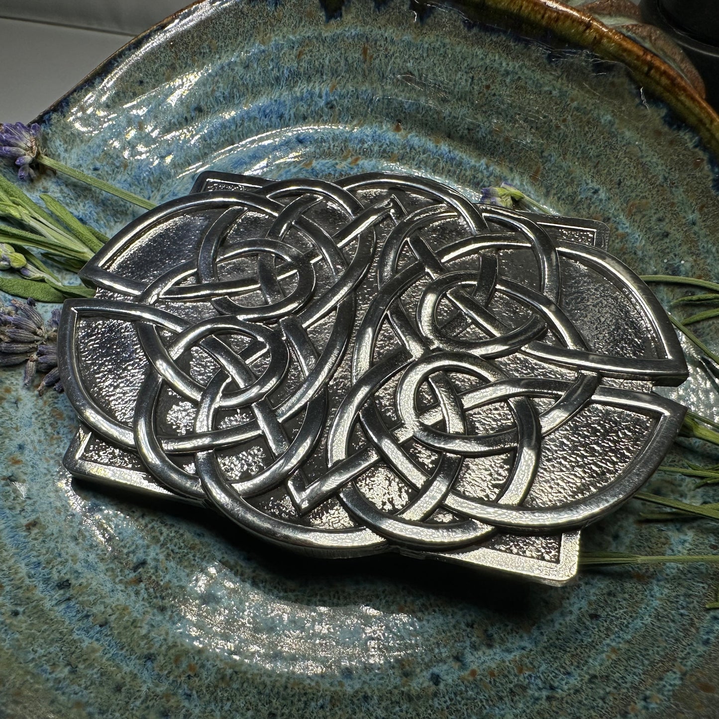 Large Celtic Kilt Belt Buckle - Handmade in Scotland