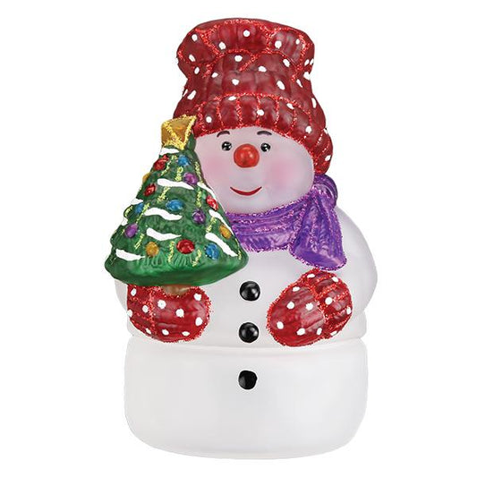 Christmas Snowman Candle Light