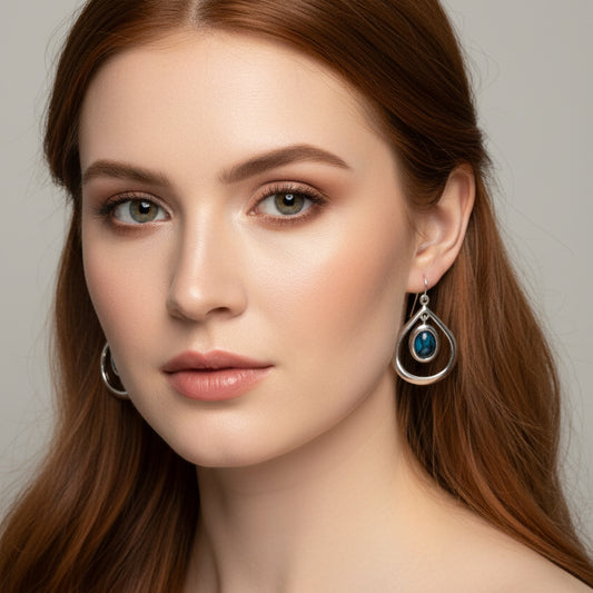Heathergems Celtic Teardrop Earrings - Handmade in Scotland