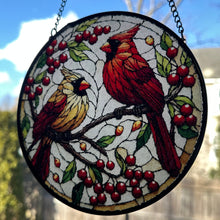 Load image into Gallery viewer, Always Near Cardinal Couple Suncatcher
