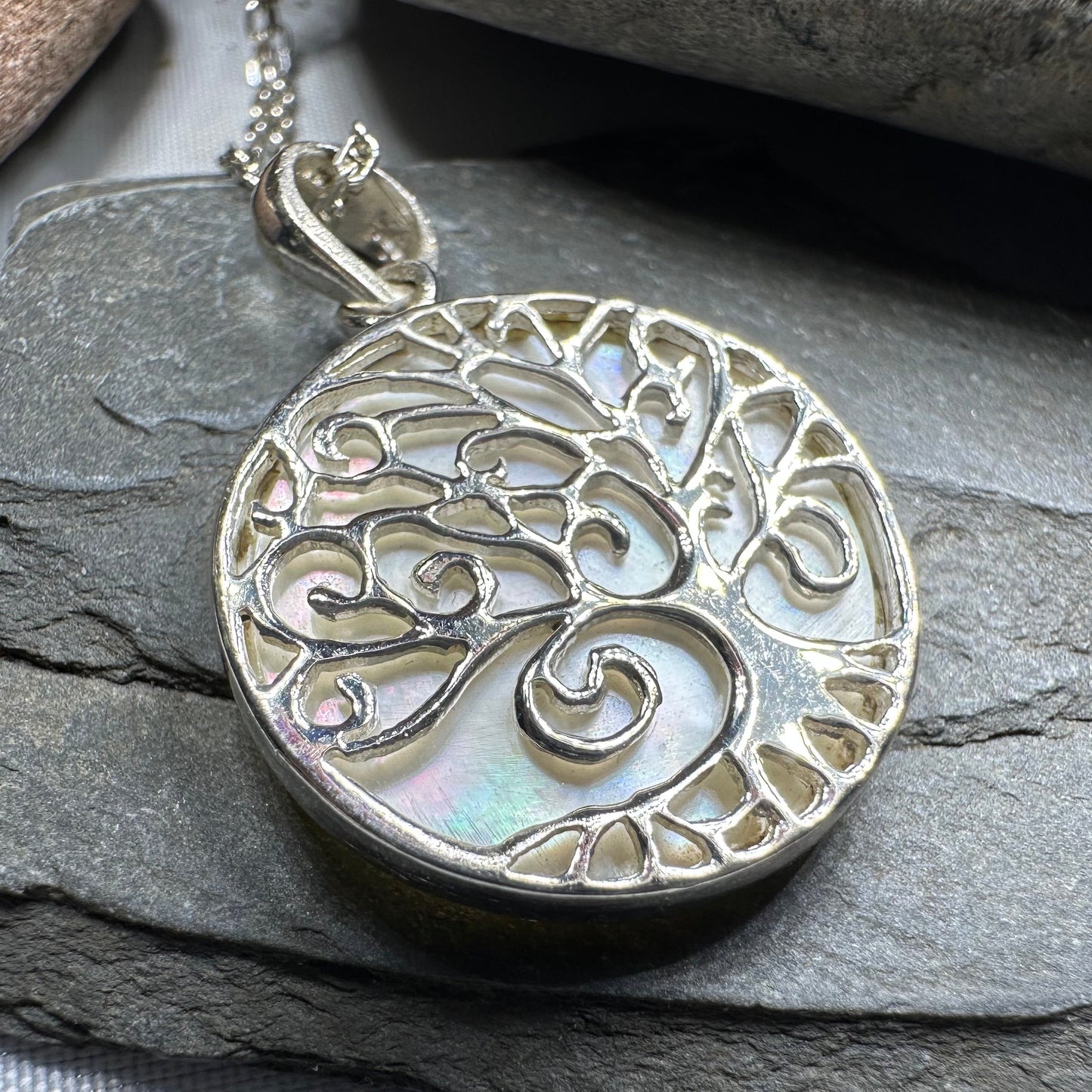 Gynnifer Tree of Life Necklace in Sterling Silver — view 13