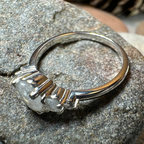 Load image into Gallery viewer, Winter Fire Moonstone Ring