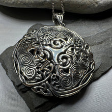 Load image into Gallery viewer, Pictish Triple Celtic Wolf Necklace